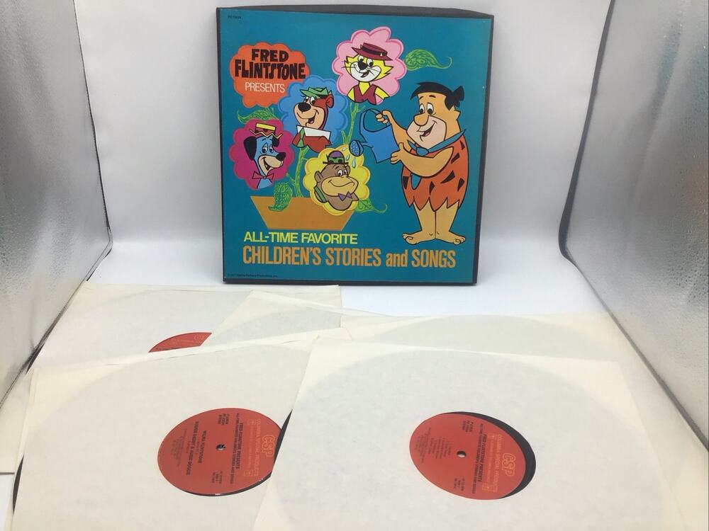 Hanna Barbera Childrens Stories Songs 5 Vinyl LP Box Set 1977 Includes Poster